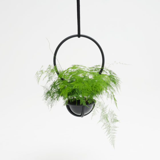 Blumenkugel, hangingplants object from Zascho Petkow and Andreas Haussmann, vase Pvc