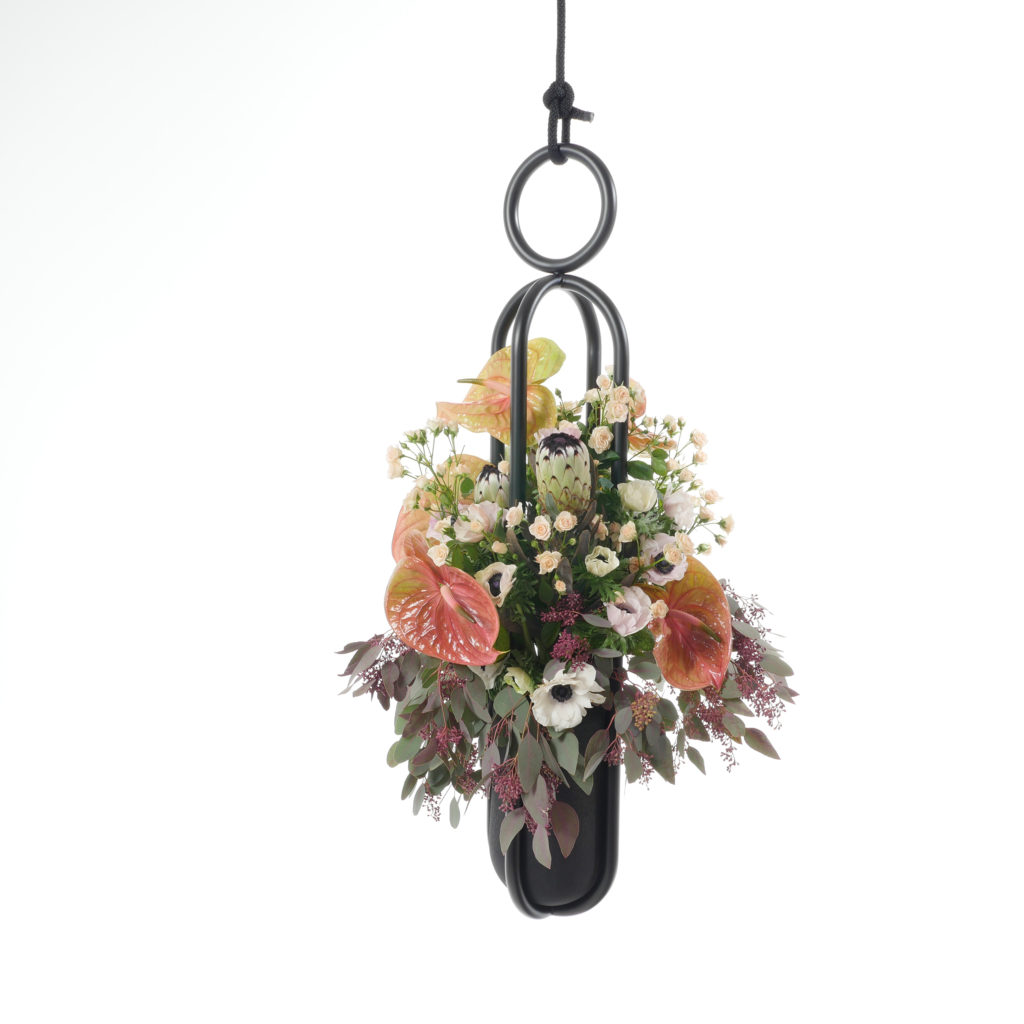 Blumenampel Stahl schwarz Pflanze Atelier Haußmann